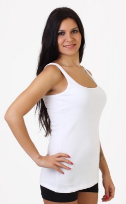 Havlet - 3'lü İnce Askılı Bayan Havlu Atlet - 3 Adet Beyaz