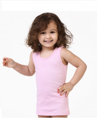 Havlet Baby - 3'lü Kız Bebek Askılı Havlu Atlet -2 Pembe 1 Beyaz