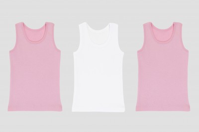 3'lü Kız Bebek Askılı Havlu Atlet -2 Pembe 1 Beyaz - 5