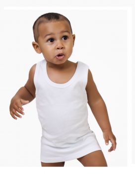2'li Bebek Askılı Havlu Atlet - Erkek -Beyaz 2 Adet